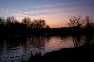 Sunset over the river