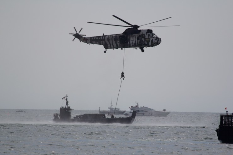 ... and then have some men slide down. No idea.