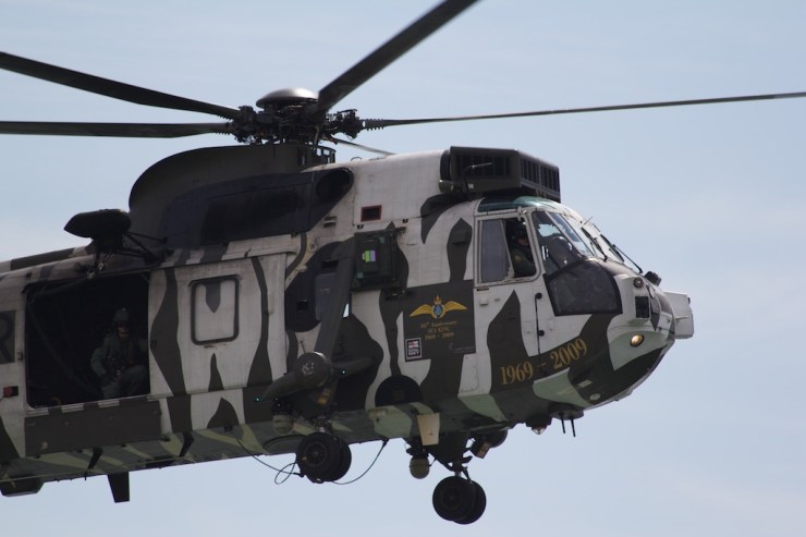 A closeup of the Sea King.