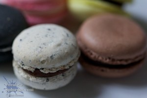 close up of some colourful macaroons