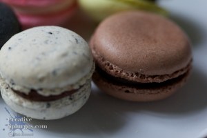 close up of a pair of macaroons