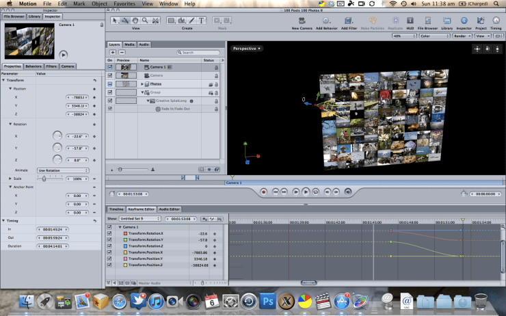 screenshot of Apple Motion 4 