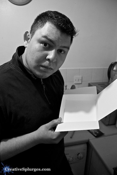 "Why is all the Creme Eggs gone?" 1/50sec, f/4, ISO 1250, exposure bias -1.0, 18mm